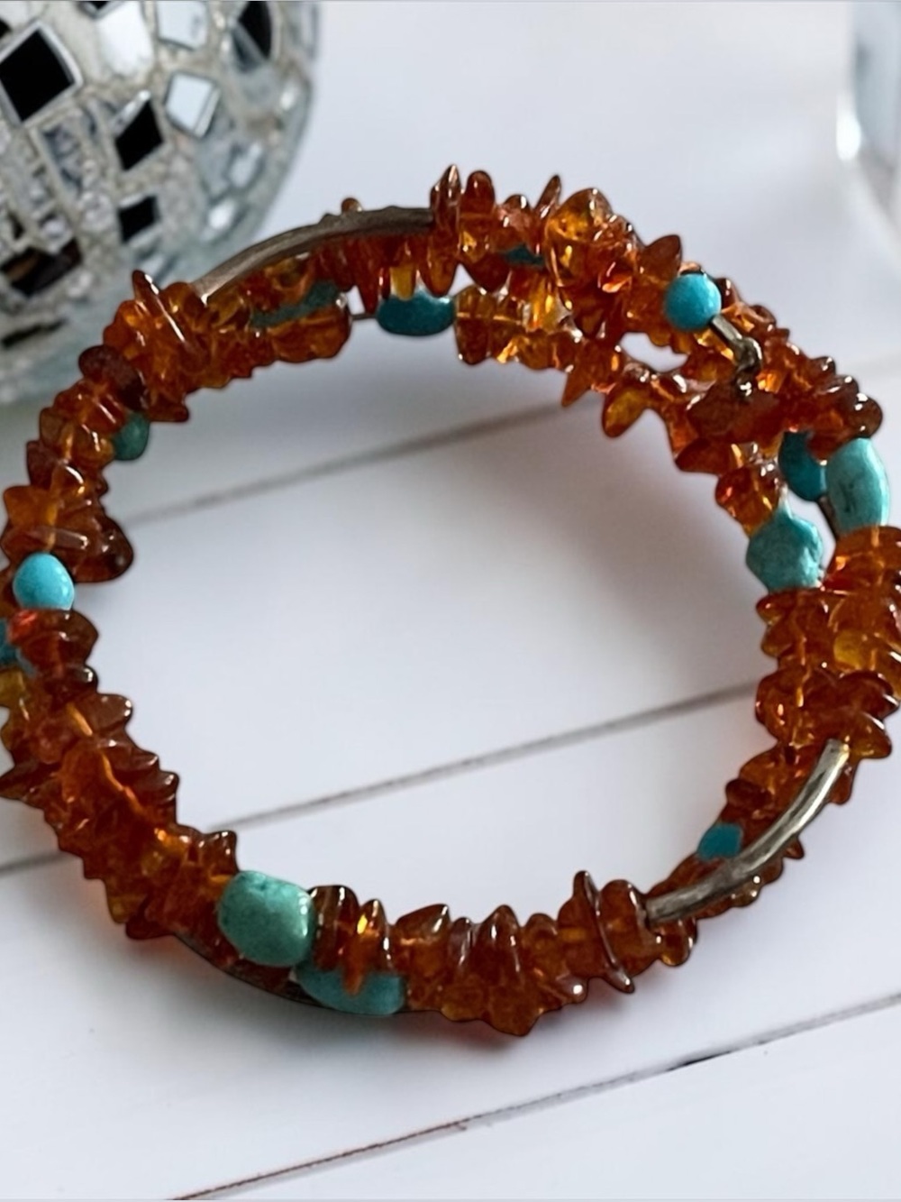 Vintage Handcrafted Baltic Amber Woman Bracelet